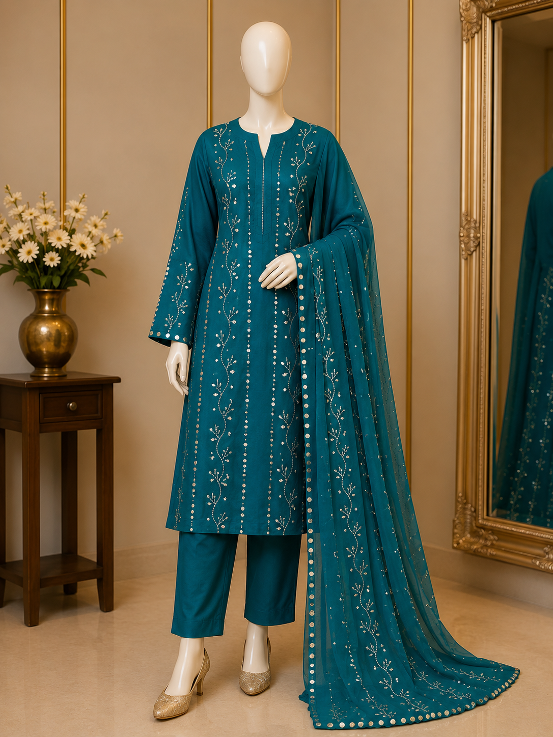 Premium Mukesh Work 2-Piece
