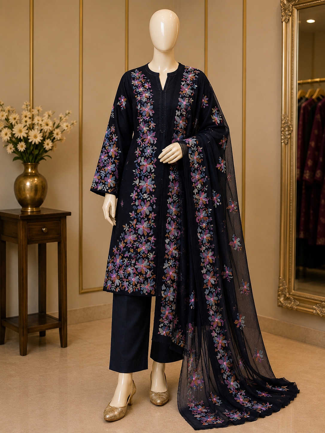 Pure Chiffon 2-Piece Unstitched Suit