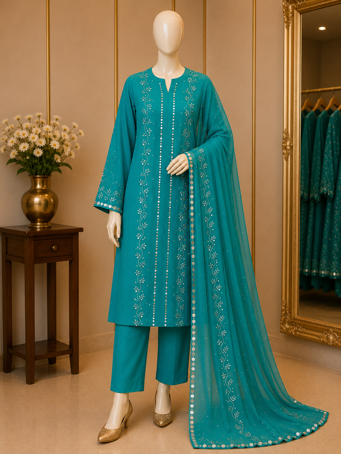 Premium Mukesh Work 2-Piece